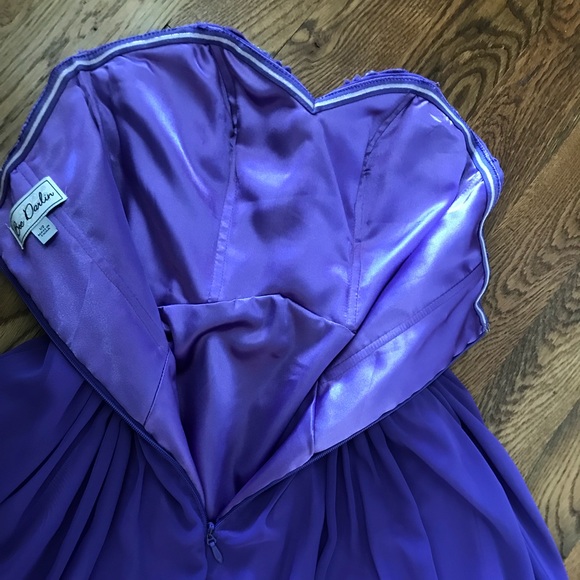 BEE DARLIN🌹LONG PURPLE PROM DRESS🌹CHIFFON🌹ZIP🌹 - Picture 6 of 7